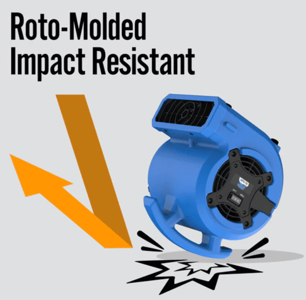 B-Air VP-15 ⅛ HP Compact Residential Air Mover & Blower Fan: Blue