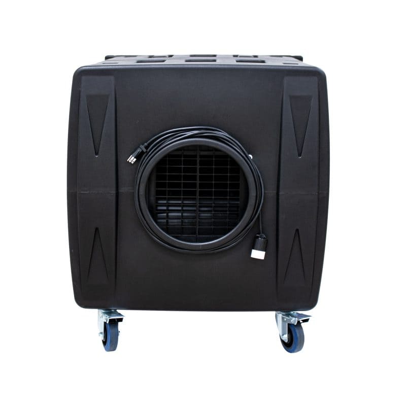 Exhaust of the XPOWER AP-2000 HEPA Filtration System, back side view