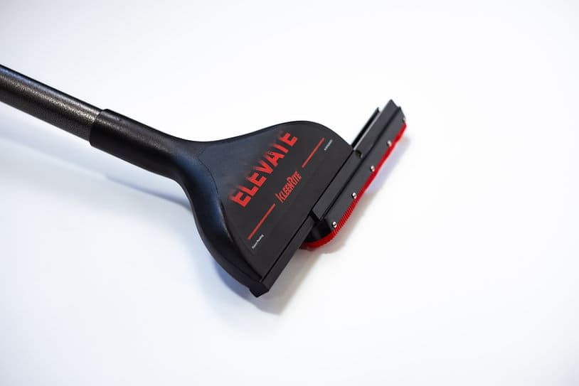 Black and red Elevate Wand KleenRite with 'Elevate' branding on a white background