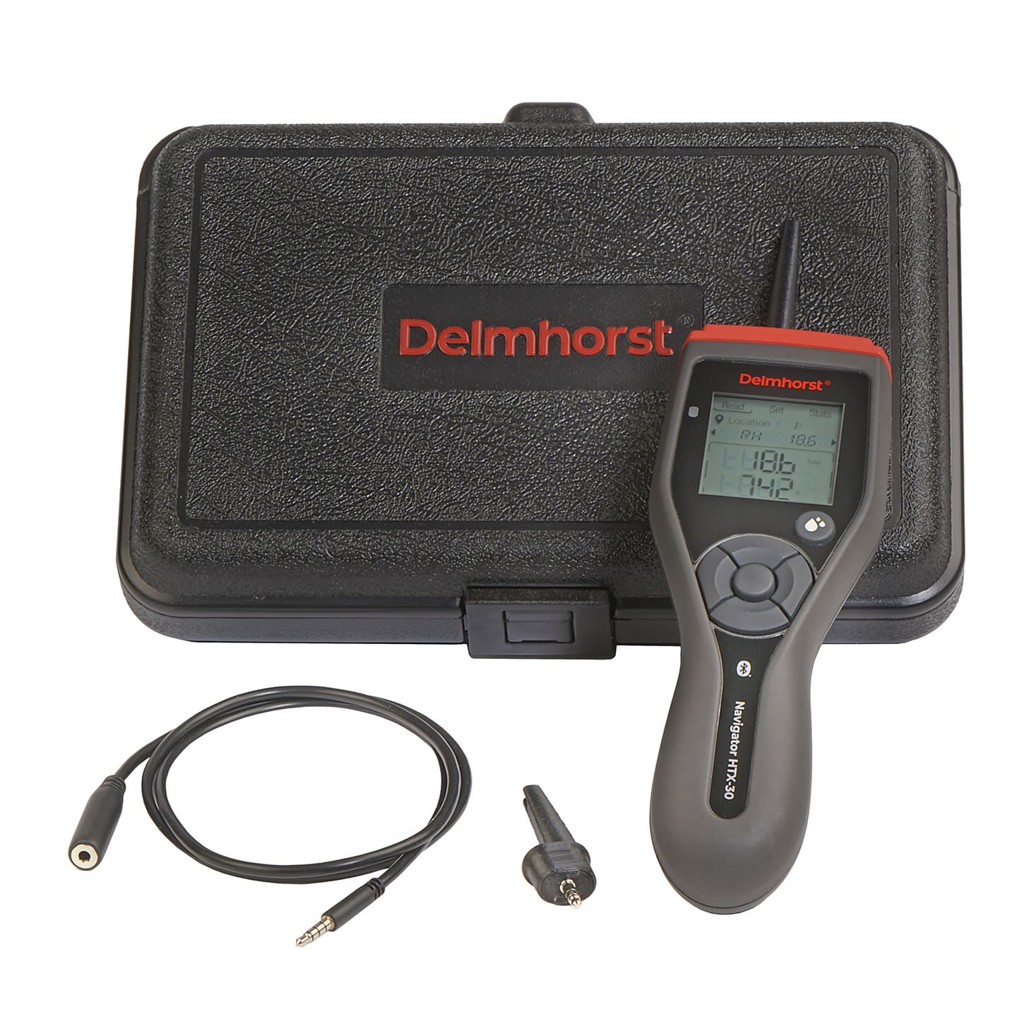 Delmhorst htx30 with accessories on a white background