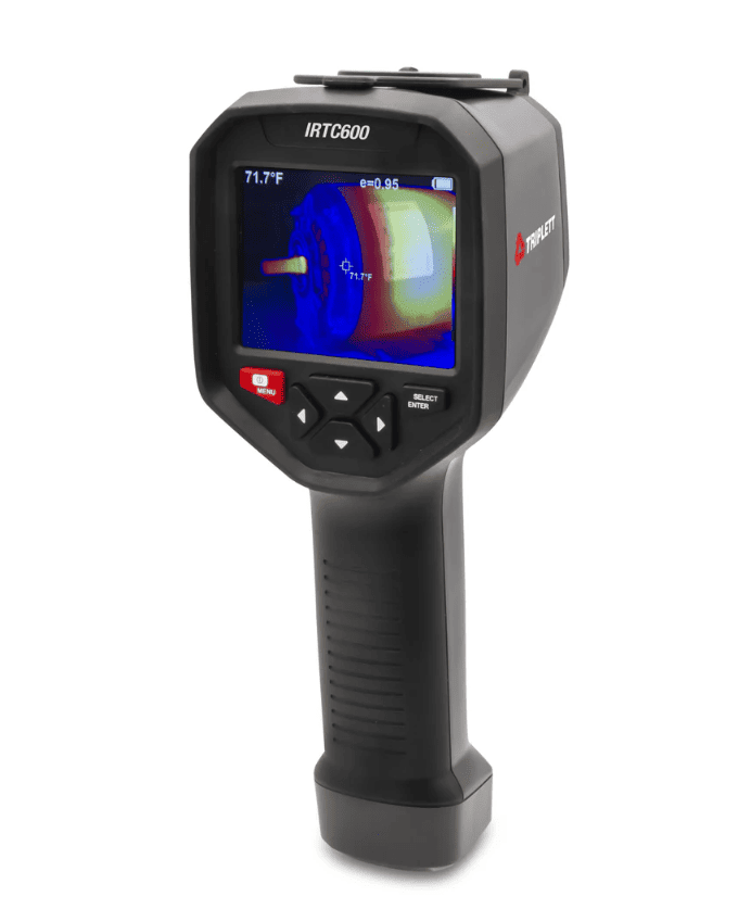 IRTC600 Infrared temperature measurement device with digital display on a white background