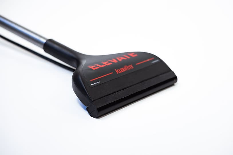 Black Lightweight flood wand kleenrite vacuum cleaner head with 'Elevate' branding on a white background