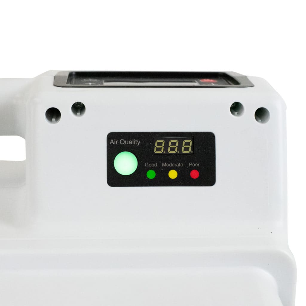xpower X2830 Professional 4-Stage HEPA Air Scrubber digital with different air quality