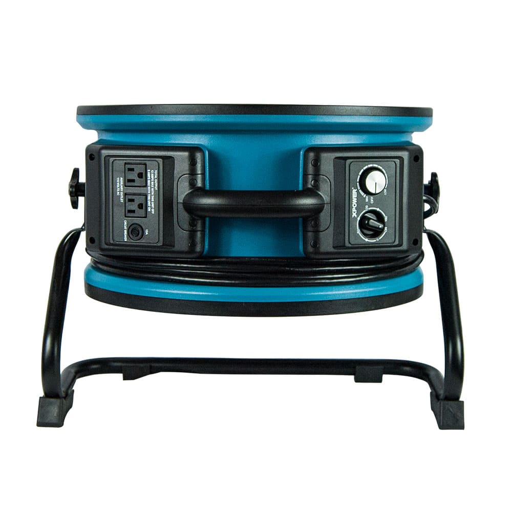 X-47ATR Xpower Blue and black portable fan on a white background