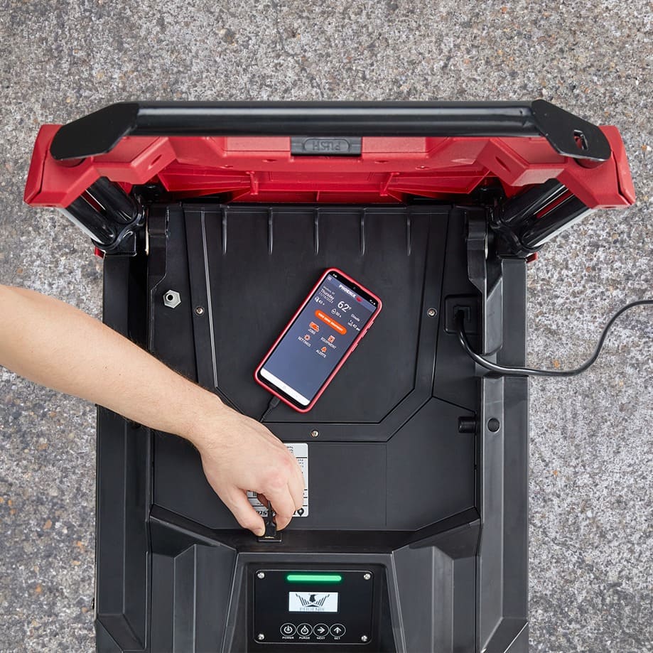 DryPhone Phoenix device inside an XL Pro Dehumidifier