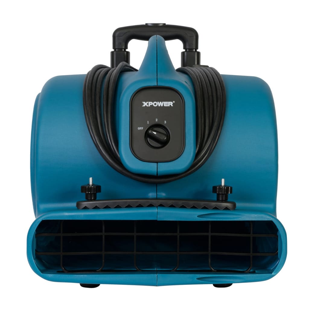 XPOWERP-630HC 12 HP Air Mover wTelescopic Handle Wheels Carpet Clamp