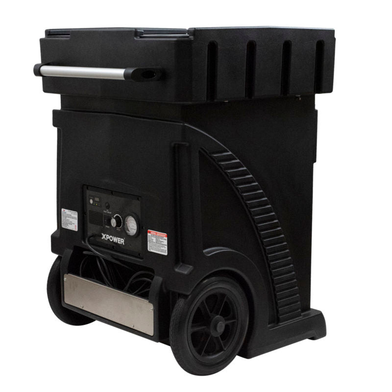 back view of the xpower ap-2500d hepa filtration system, WHITE BACKGROUND