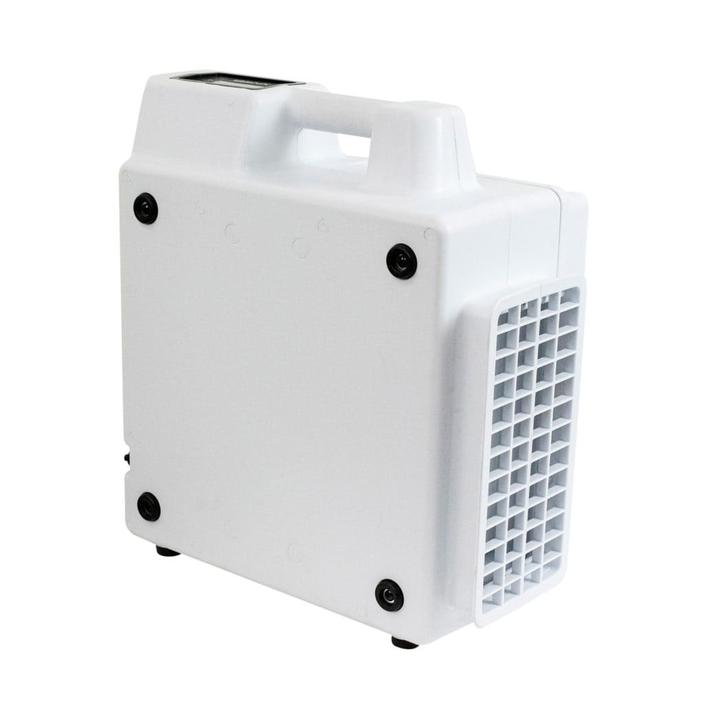 XPOWER X-2830 Professional 4-Stage HEPA Air Scrubber side back on a white background