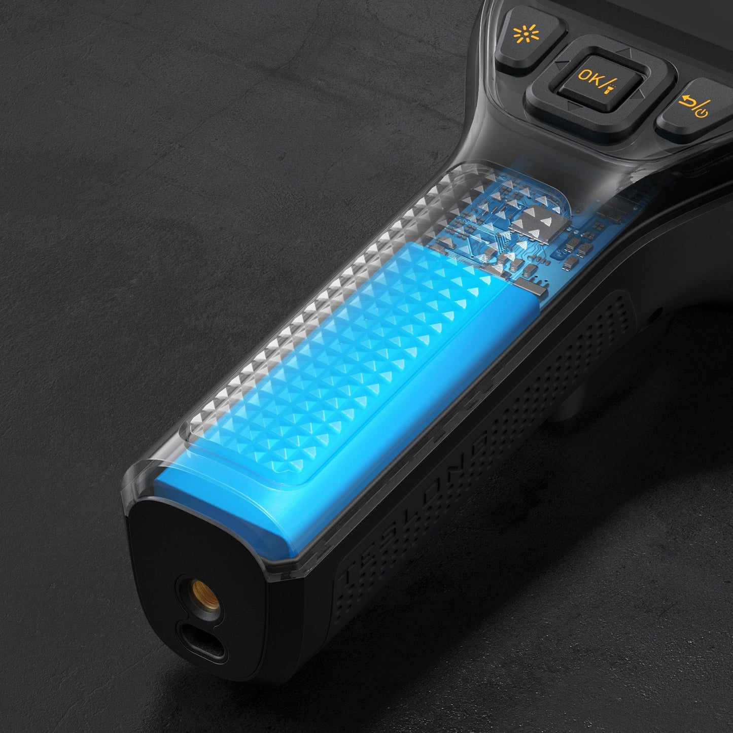 ergonomics close up of teslong tts260 grip