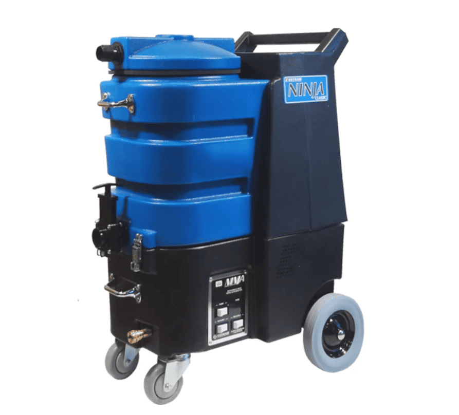 esteam ninja 200d Blue and black cleaning machine on a white background