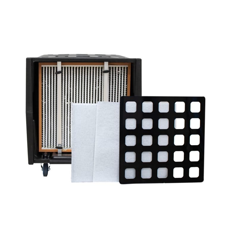 filters for XPOWER AP-2000 HEPA Filtration System, white background, side view