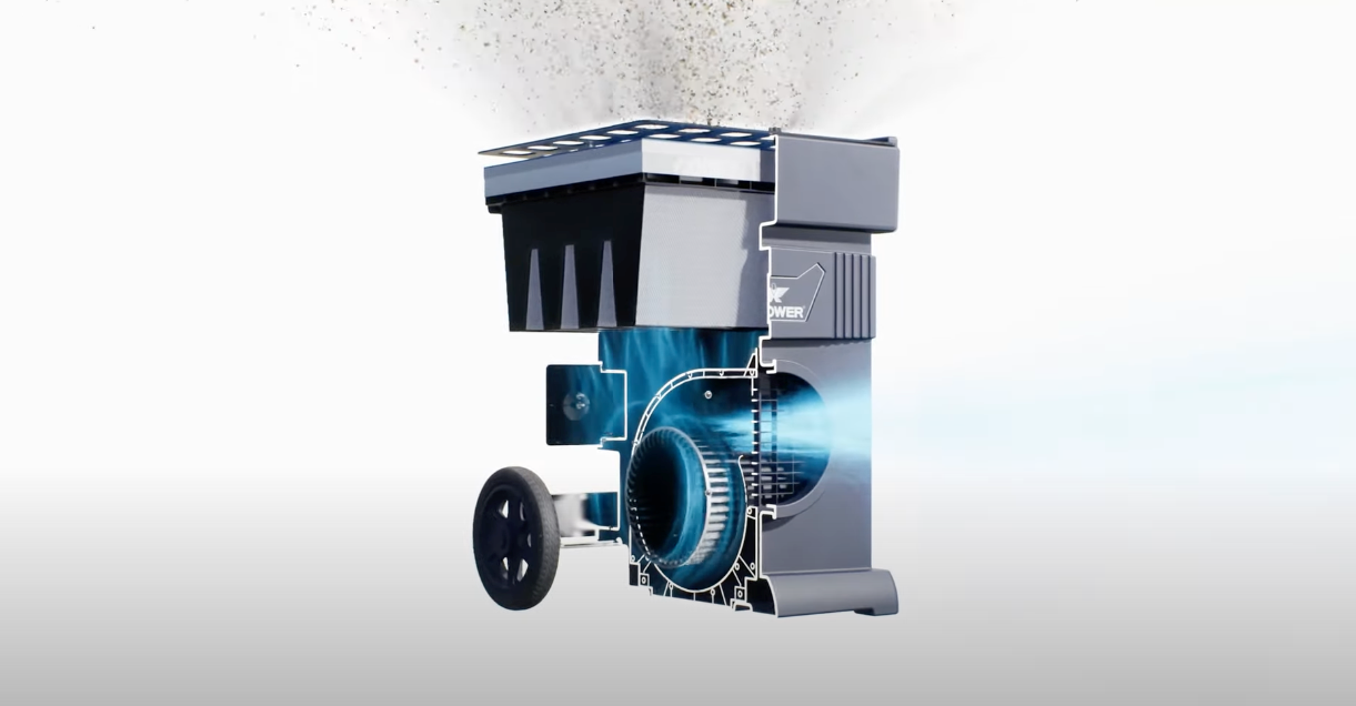 inside xpower ap-2500d hepa filtration system, white background
