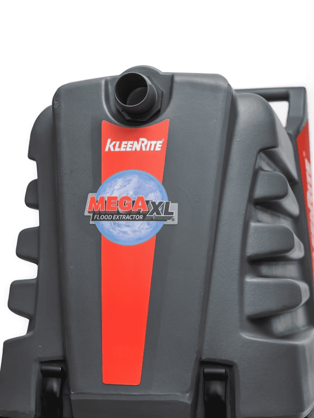 KleenRite Mega XL flood extractor with red and black design on a white background