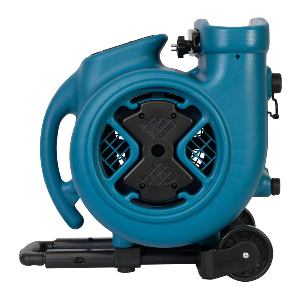 Blue and black p-630hc blower on a white background