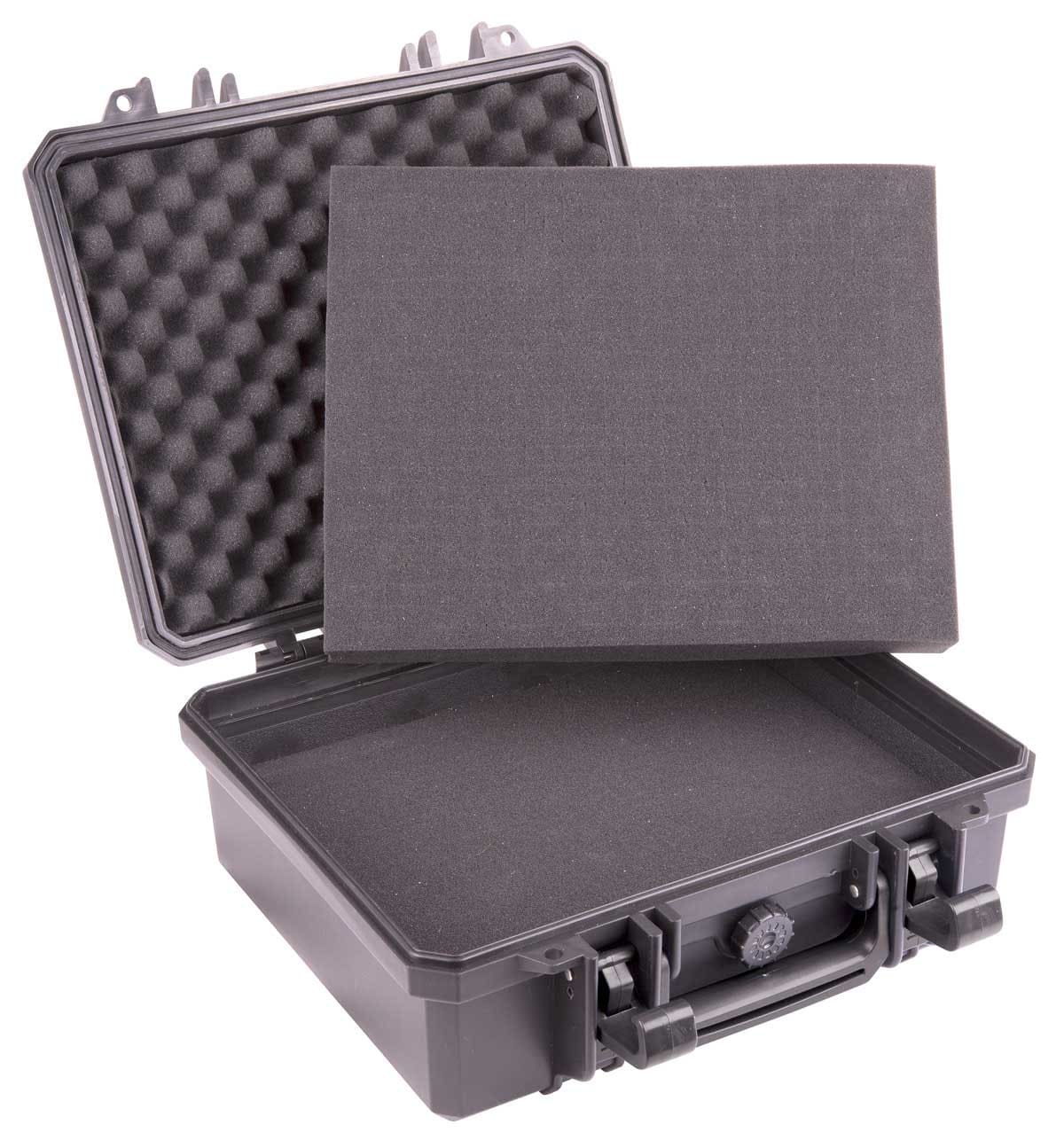 REED R2165-KIT Black hard-shell protective case with foam interior on a white background