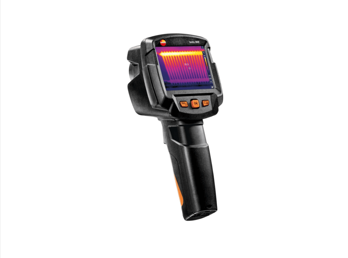 testo 865 s Thermal imaging camera with a white background