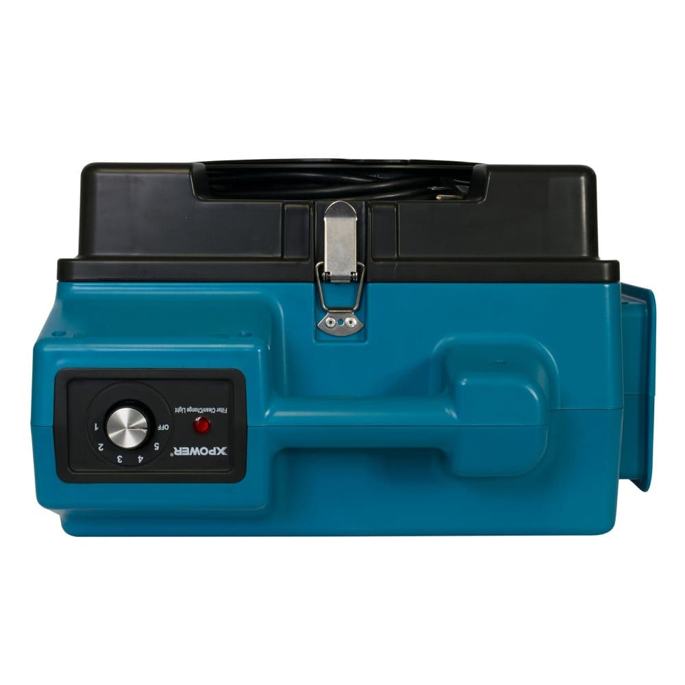 top view of xpower hepa air scrubber on white background
