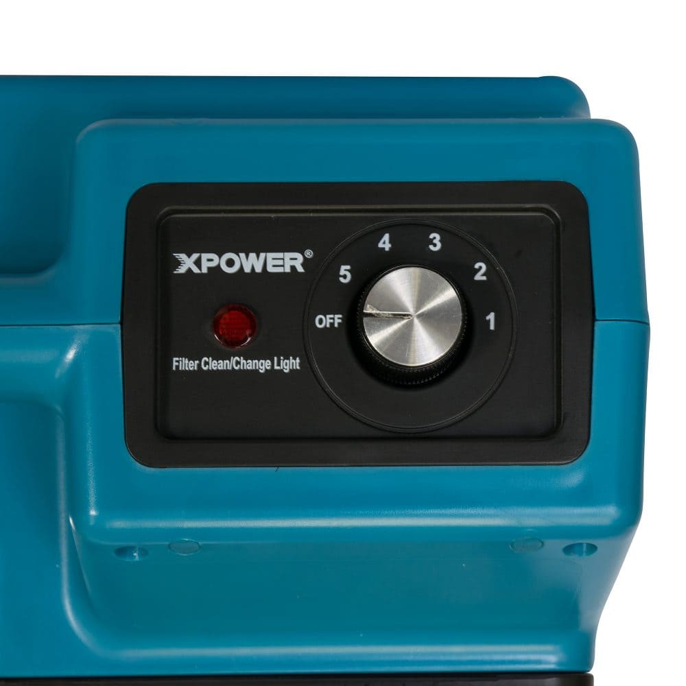 control panel of xpower air scrubber, with different power level, on white background
