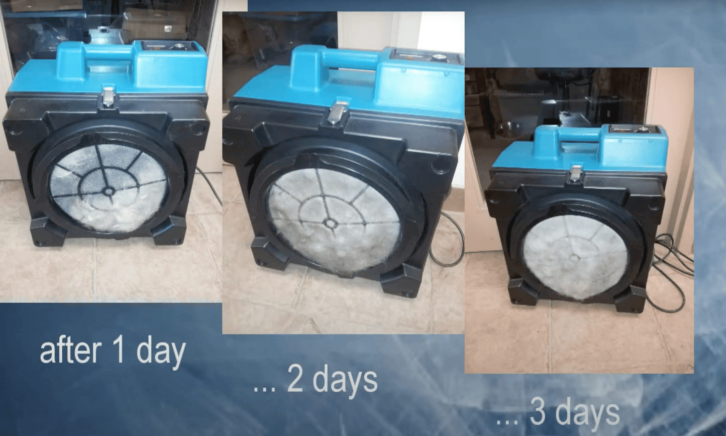 xpower x 2580 performance across three days of use, collecting dust, debris and particles