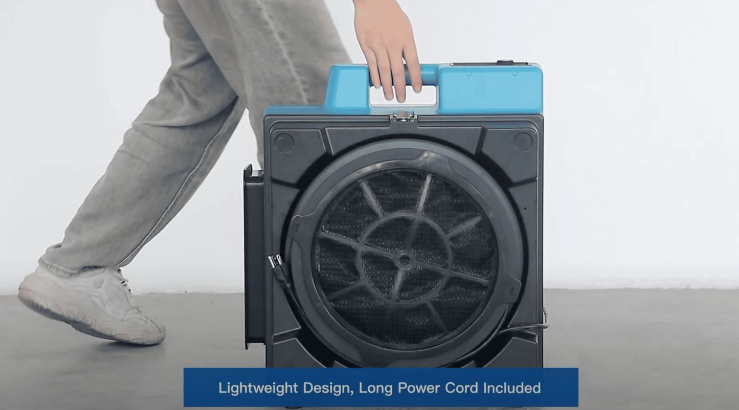 portability of xpower air scrubber, light weight