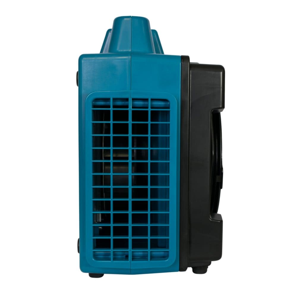 side view of xpower hepa air scrubber, on white background