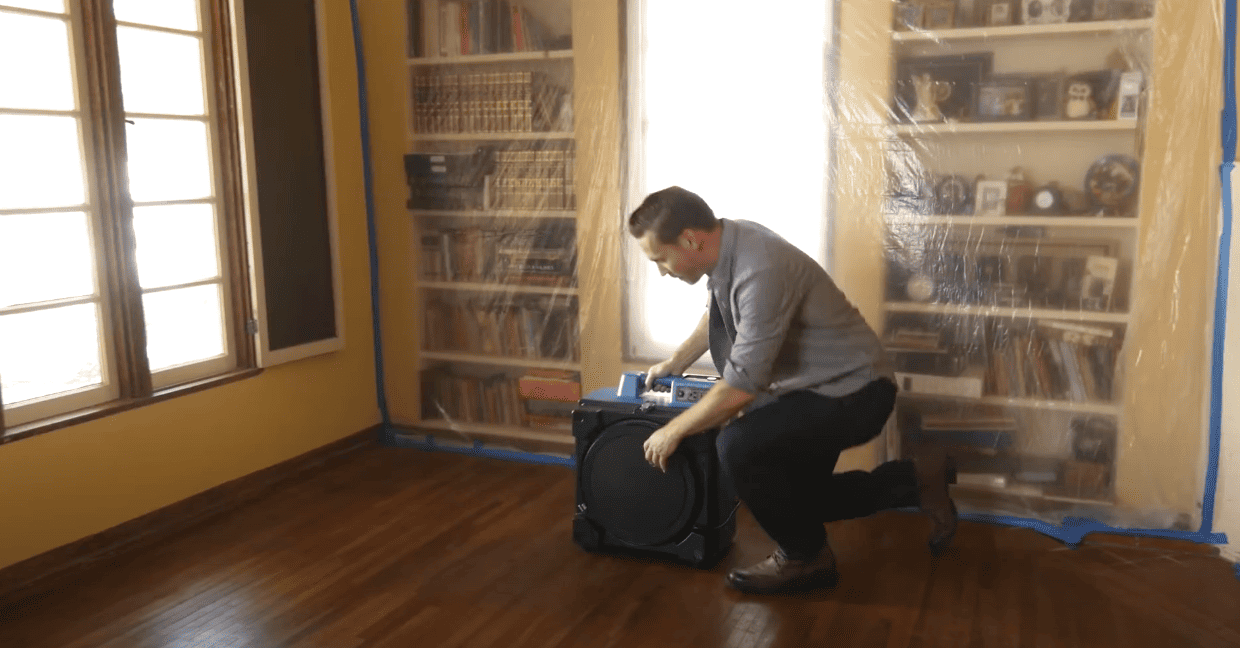Person using the x 3400a for restoration and purifying room