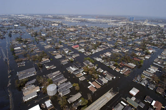Aerial view of New Orleans Flooding