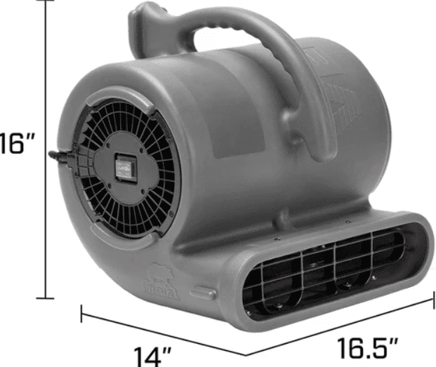 B-Air VP-50 ½ HP Commercial Air Mover & Blower Fan: grey