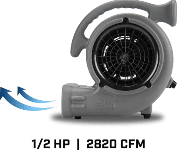 B-Air VP-50 ½ HP Commercial Air Mover & Blower Fan: grey