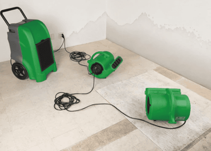 B-Air VP-X34 ⅓ HP with dehumidifier on the side on the ground