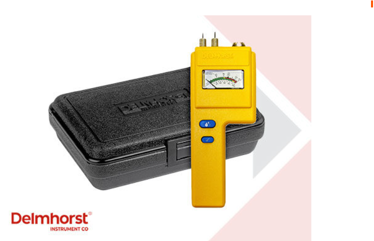 delmhorst moisture meter bd 10 on white bg with logo on the side