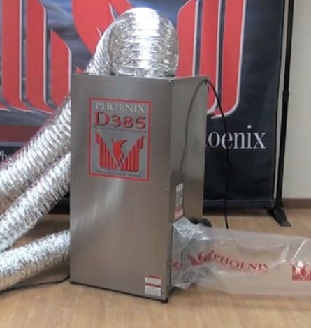 PHOENIX D385 Portable Desiccant Dehumidifier with full duct work