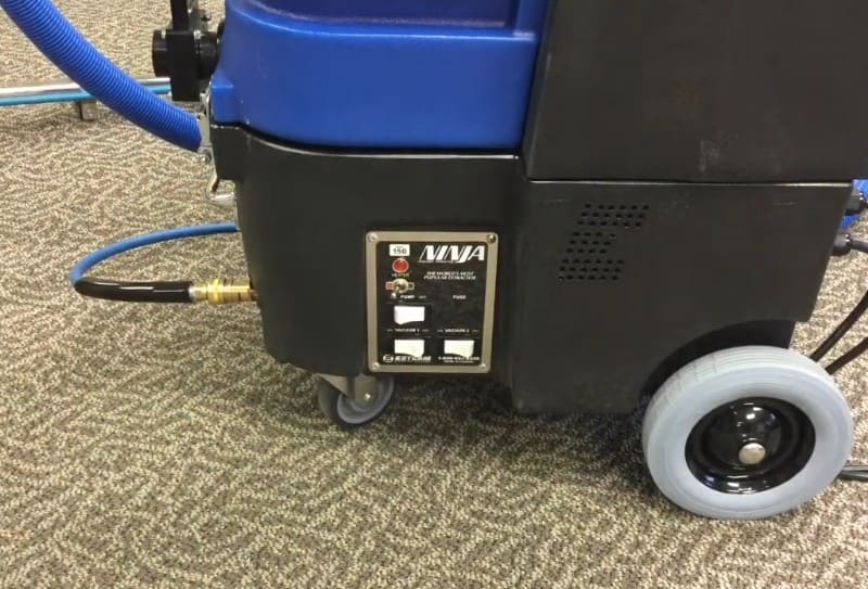 Esteam Ninja 150 PSI Water Extractor Blue and black industrial cleaning machine on a carpeted floor
