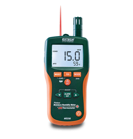Extech MO290 Pinless Moisture Psychrometer with IR Thermometer