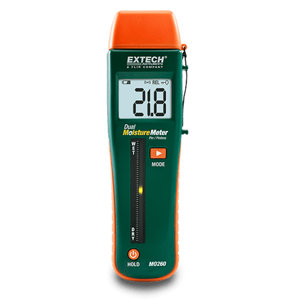 Extech MO260 Combination Pin Pinless Moisture Meter on a transparent background