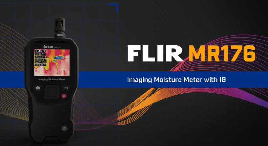 FLIR MR176 Imaging Moisture Meter with IG on a dark background