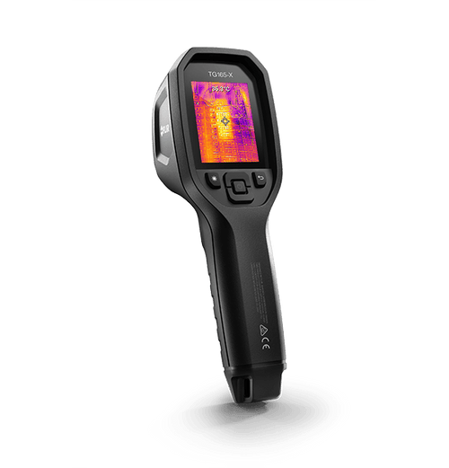 flir tg165 x Thermal imaging camera with a display on a transparent background