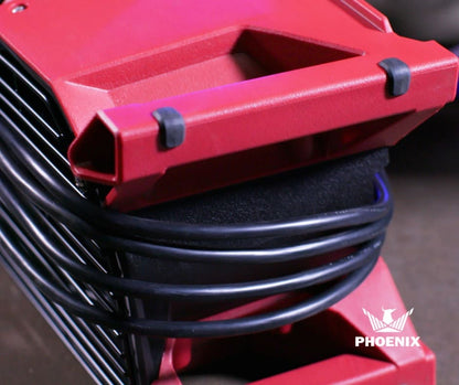 Phoenix Focus II Dual Axial Air Mover and a dark background, featuring the Phoenix logo.