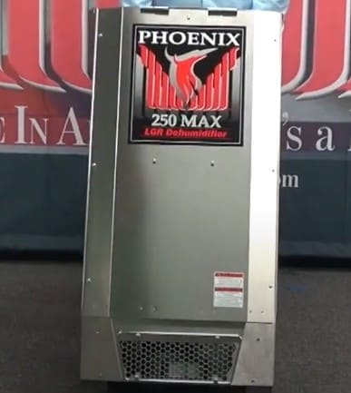 Metal dehumidifier with Phoenix branding