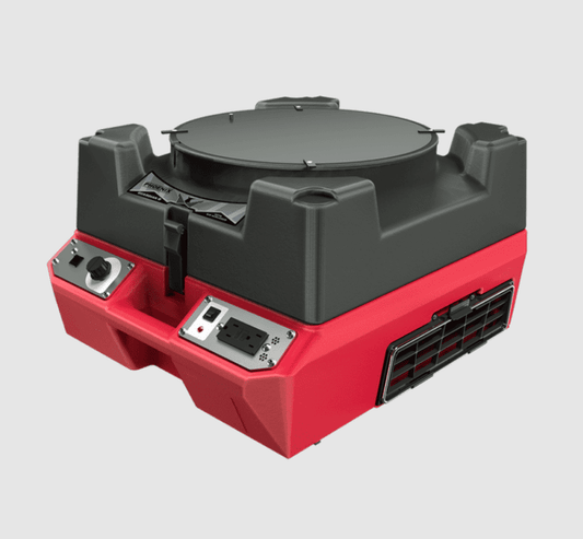 Phoenix Guardian R HEPA Air Scrubber in red, white background