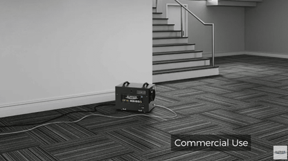 A Sentinel HDi65S Dehumidifier on a wooden floor, labeled 'Commercial Use'.