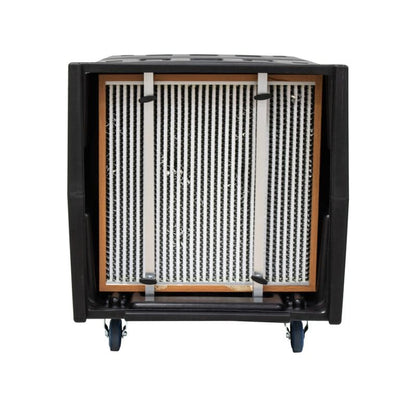 Side view of the XPOWER AP-2000 HEPA Filtration System, white background, with filters