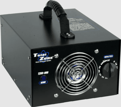 Black TZUV-600 Total Zone Ozone Generator on a white background