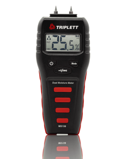 Triplett MS150 Pin & Pinless Moisture Meter on a white background