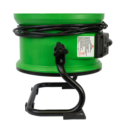 Green X-34AR-Face-Down with black cord on a white background