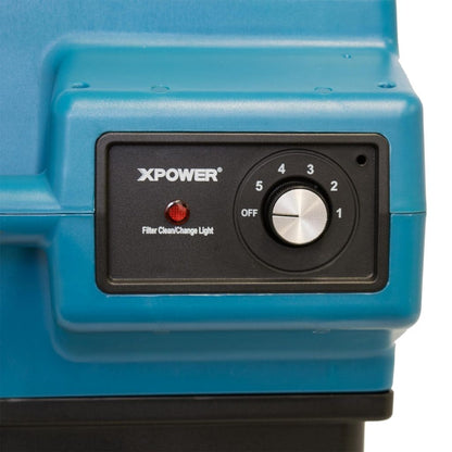 XPOWER X3580 Professional 4-Stage HEPA Air Scrubber blue controls 