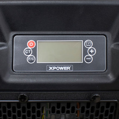 XD165L Control panel with digital display and XPOWER branding on a black background