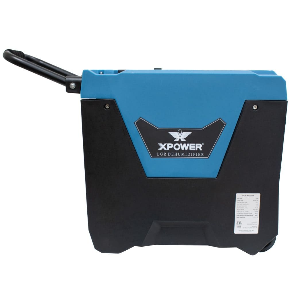 XD85L2-Left-Angle side dehumidifier on a white background