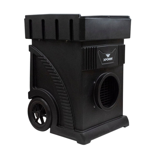 XPOWER AP-2500D HEPA Filtration System side view, white background