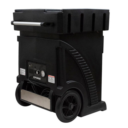 back view of the xpower ap-2500d hepa filtration system, WHITE BACKGROUND